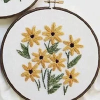 HKM-910547 Three-Dimensional Ribbon Embroidery Kit with Floral Designs and Tools