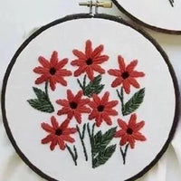 HKM-910547 Three-Dimensional Ribbon Embroidery Kit with Floral Designs and Tools