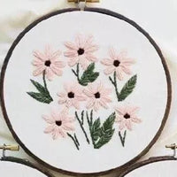 HKM-910547 Three-Dimensional Ribbon Embroidery Kit with Floral Designs and Tools