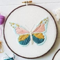HKM-910547 Three-Dimensional Ribbon Embroidery Kit with Floral Designs and Tools