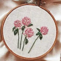 HKM-910547 Three-Dimensional Ribbon Embroidery Kit with Floral Designs and Tools