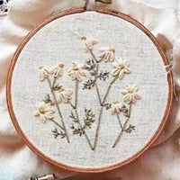 HKM-910547 Three-Dimensional Ribbon Embroidery Kit with Floral Designs and Tools