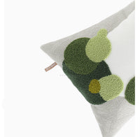 HKM-910675 Art Moss Green Decorative Pillow for Living Room - 50cm Diameter Cushion