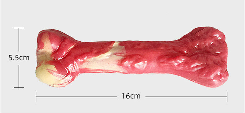 HKM-910995 Large Dog Molar Rubber Chew Toy - Durable Bite Resistant Bone for Teeth Grinding and Fun