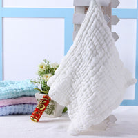HKM-911123 Cotton Washed Gauze Baby Towel - Hypoallergenic, Eco-Friendly, Soft & Absorbent (28x28cm)