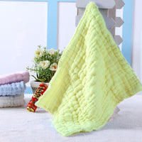 HKM-911123 Cotton Washed Gauze Baby Towel - Hypoallergenic, Eco-Friendly, Soft & Absorbent (28x28cm)