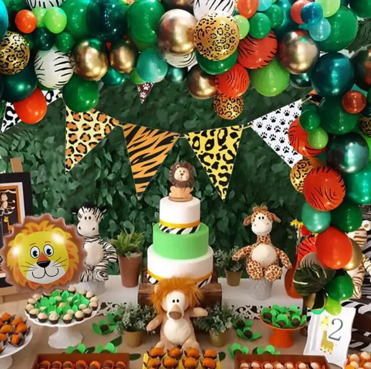 HKM-911123 Forest Animal Theme Balloon Set for Children's Birthday Parties and Celebrations