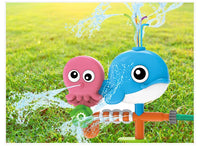 HKM-911379 Ocean Animal Outdoor Water Spray Sprinkler Toy for Kids, Eco-Friendly Plastic Fun for Ages 2 and Up