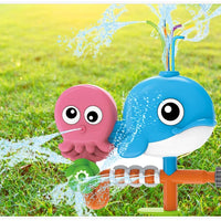 HKM-911379 Ocean Animal Outdoor Water Spray Sprinkler Toy for Kids, Eco-Friendly Plastic Fun for Ages 2 and Up