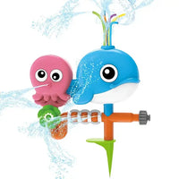 HKM-911379 Ocean Animal Outdoor Water Spray Sprinkler Toy for Kids, Eco-Friendly Plastic Fun for Ages 2 and Up