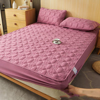 HKM-911507 Brushed Cotton Fitted Sheet with Dust Protection in Elegant Floral Designs