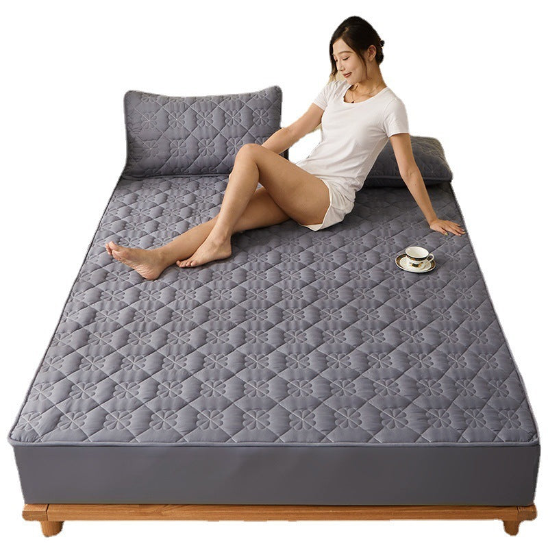HKM-911507 Brushed Cotton Fitted Sheet with Dust Protection in Elegant Floral Designs
