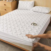 HKM-911507 Brushed Cotton Fitted Sheet with Dust Protection in Elegant Floral Designs