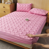 HKM-911507 Brushed Cotton Fitted Sheet with Dust Protection in Elegant Floral Designs