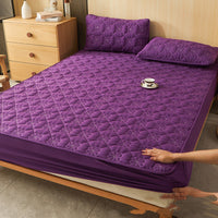 HKM-911507 Brushed Cotton Fitted Sheet with Dust Protection in Elegant Floral Designs