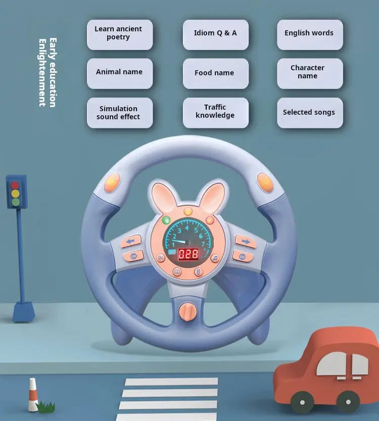 HKM-911699 360-Degree Rotating Baby Steering Wheel Toy for Educational Play and Hand Skill Development