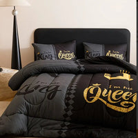 HKM-911699 Light Gray Modern Simplicity Three-Piece Quilt Cover Set with Pillowcases, Available in Multiple Sizes