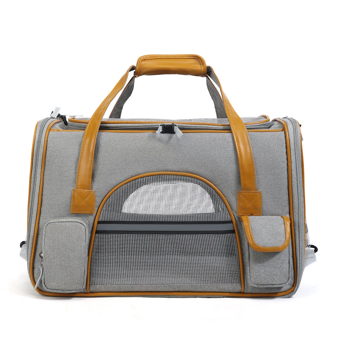 HKM-911891 Portable Foldable Hand-held Cat Carrier Bag in Solid Colors - Light and Dark Gray & Royal Blue Options