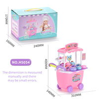 HKM-911955 Pretend Play Pastry Cake Candy Cart with Music and Lights for Kids Ages 3+