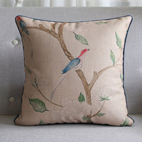 HKM-912019 Floral Plant Pattern Cushion Cover - 45x45cm, Blended Material, Multiple Colors Available