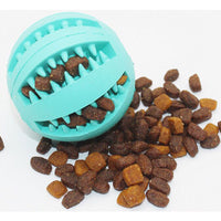 HKM-912147 Multicolor Rubber Feeding Ball with Built-in Food Storage for Cats and Dogs
