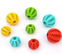 HKM-912147 Multicolor Rubber Feeding Ball with Built-in Food Storage for Cats and Dogs