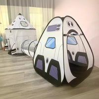 HKM-912211 Foldable Children's Indoor Tent with Tunnel and Triangle - Interactive Playhouse for Kids Ages 4-6