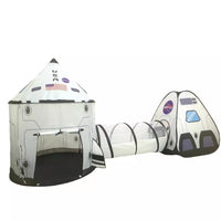 HKM-912211 Foldable Children's Indoor Tent with Tunnel and Triangle - Interactive Playhouse for Kids Ages 4-6
