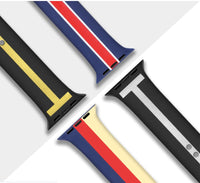 HKM-912211 Striped Silicone Watch Band for iWatch Series 1/2/3/4