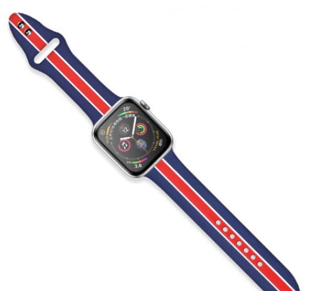 HKM-912211 Striped Silicone Watch Band for iWatch Series 1/2/3/4