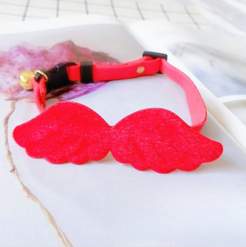 HKM-912403 Dogcat Collar Bell Angel Wings Adjustable Collar