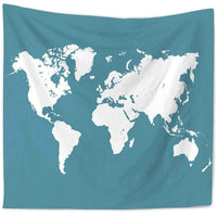 HKM-912403 Minimalist Map Tapestry - 100% Polyester Wall Hanging Decor