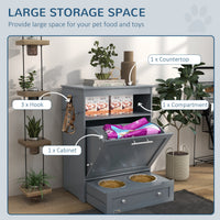 HKM-912467 Pet Feeder Stations, Lockers, Dog Food Storage Containers