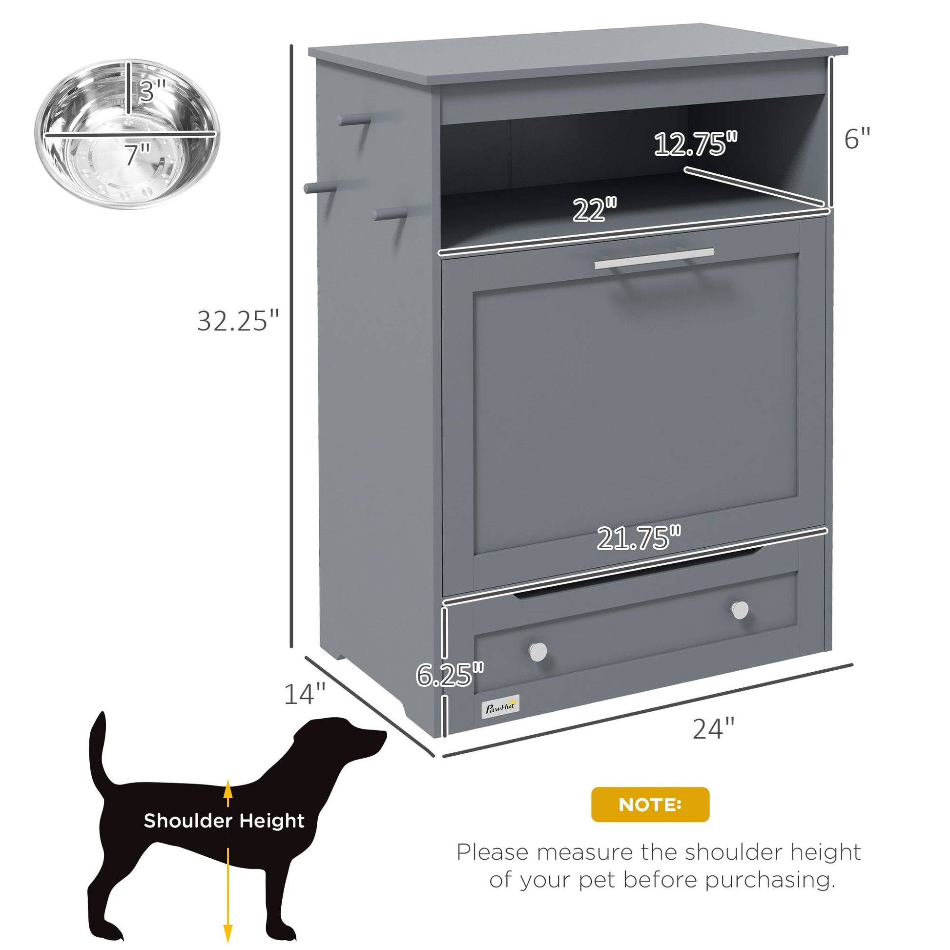 HKM-912467 Pet Feeder Stations, Lockers, Dog Food Storage Containers