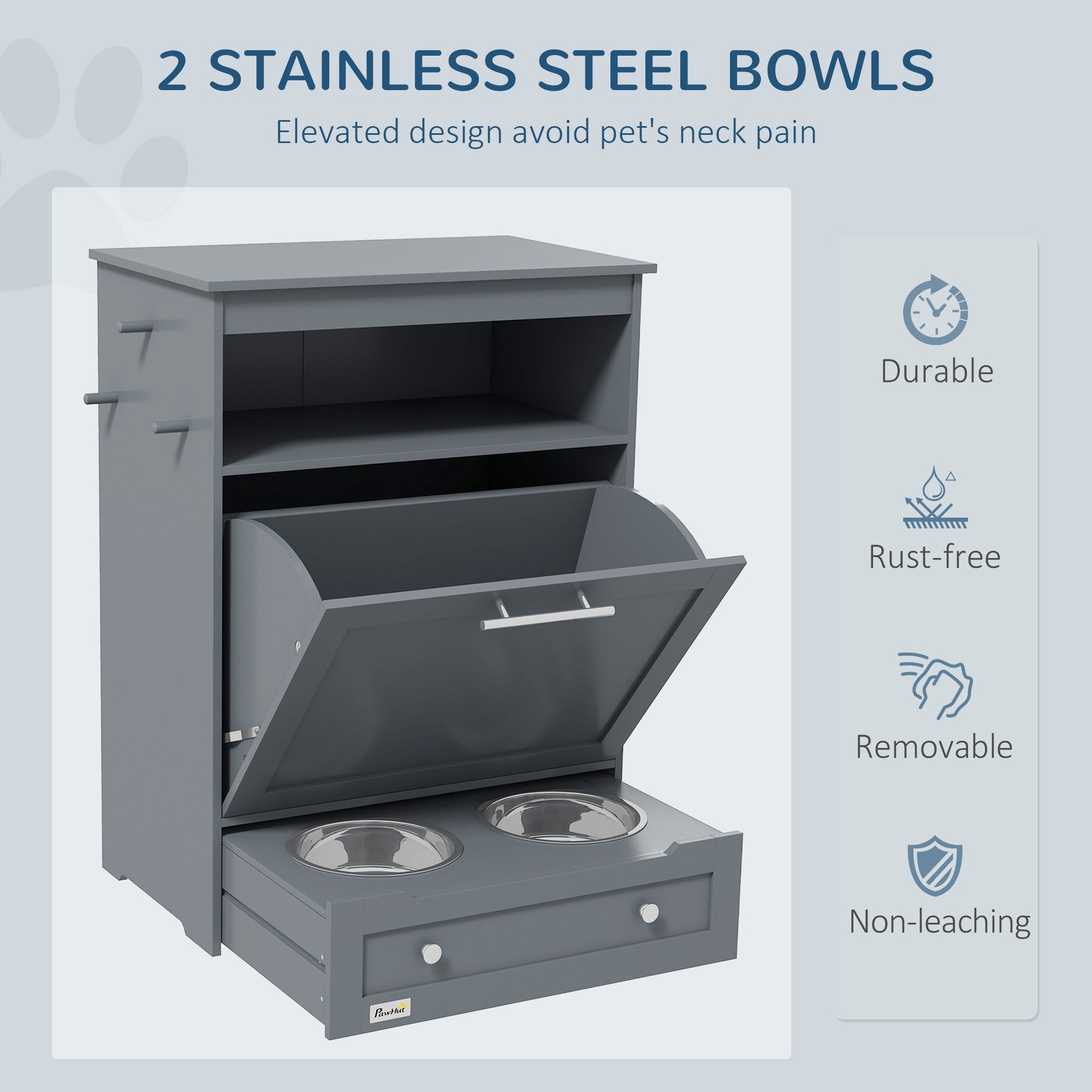 HKM-912467 Pet Feeder Stations, Lockers, Dog Food Storage Containers