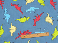 HKM-912531 Dinosaur Pattern Cotton Fabric Set – 100% Natural, Four-Piece Collection