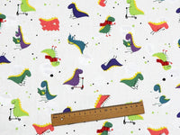 HKM-912531 Dinosaur Pattern Cotton Fabric Set – 100% Natural, Four-Piece Collection