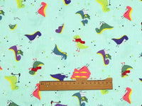 HKM-912531 Dinosaur Pattern Cotton Fabric Set – 100% Natural, Four-Piece Collection