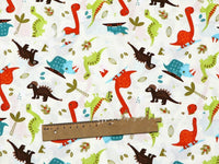 HKM-912531 Dinosaur Pattern Cotton Fabric Set – 100% Natural, Four-Piece Collection