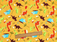 HKM-912531 Dinosaur Pattern Cotton Fabric Set – 100% Natural, Four-Piece Collection
