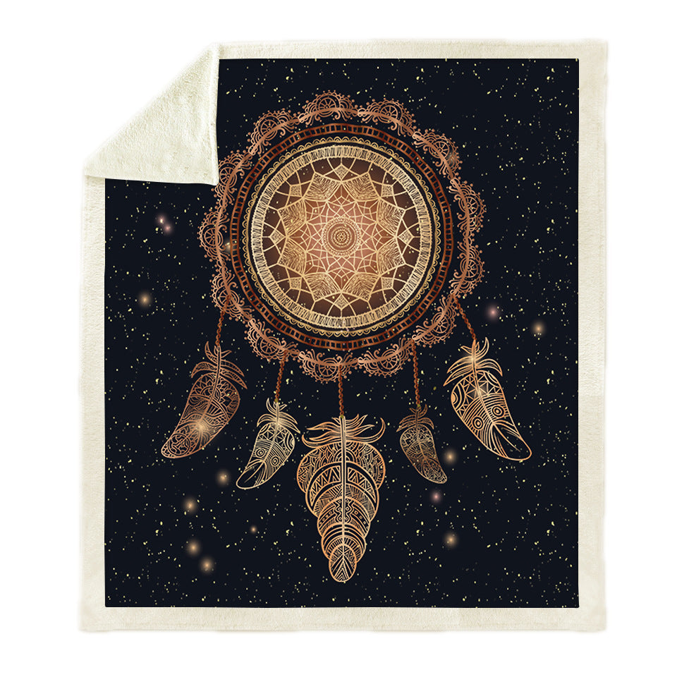 HKM-912531 Dream Catcher Superfine Coral Velvet Blanket - Available in 150x130 cm & 150x200 cm Sizes
