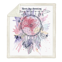HKM-912531 Dream Catcher Superfine Coral Velvet Blanket - Available in 150x130 cm & 150x200 cm Sizes