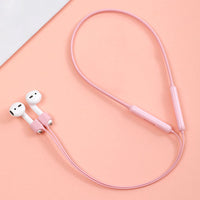 HKM-912595 Airpods Silicone Protection Set with Anti-Lost Lanyard - Compatible with iPhone Models (Black/Grey/Red)