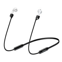 HKM-912595 Airpods Silicone Protection Set with Anti-Lost Lanyard - Compatible with iPhone Models (Black/Grey/Red)