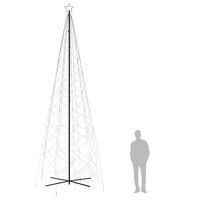 HKM-912659 Illuminated Cone Christmas Tree with 1400 Cool White LEDs, Indoor/Outdoor Use, 160 x 500 cm