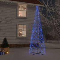 HKM-912659 Illuminated Cone Christmas Tree with 1400 Cool White LEDs, Indoor/Outdoor Use, 160 x 500 cm