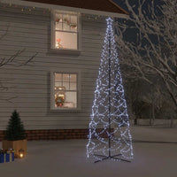 HKM-912659 Illuminated Cone Christmas Tree with 1400 Cool White LEDs, Indoor/Outdoor Use, 160 x 500 cm