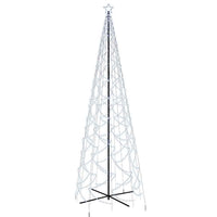 HKM-912659 Illuminated Cone Christmas Tree with 1400 Cool White LEDs, Indoor/Outdoor Use, 160 x 500 cm