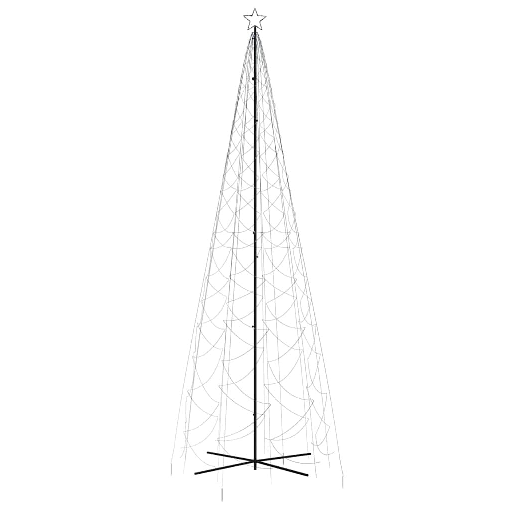 HKM-912659 Illuminated Cone Christmas Tree with 1400 Cool White LEDs, Indoor/Outdoor Use, 160 x 500 cm