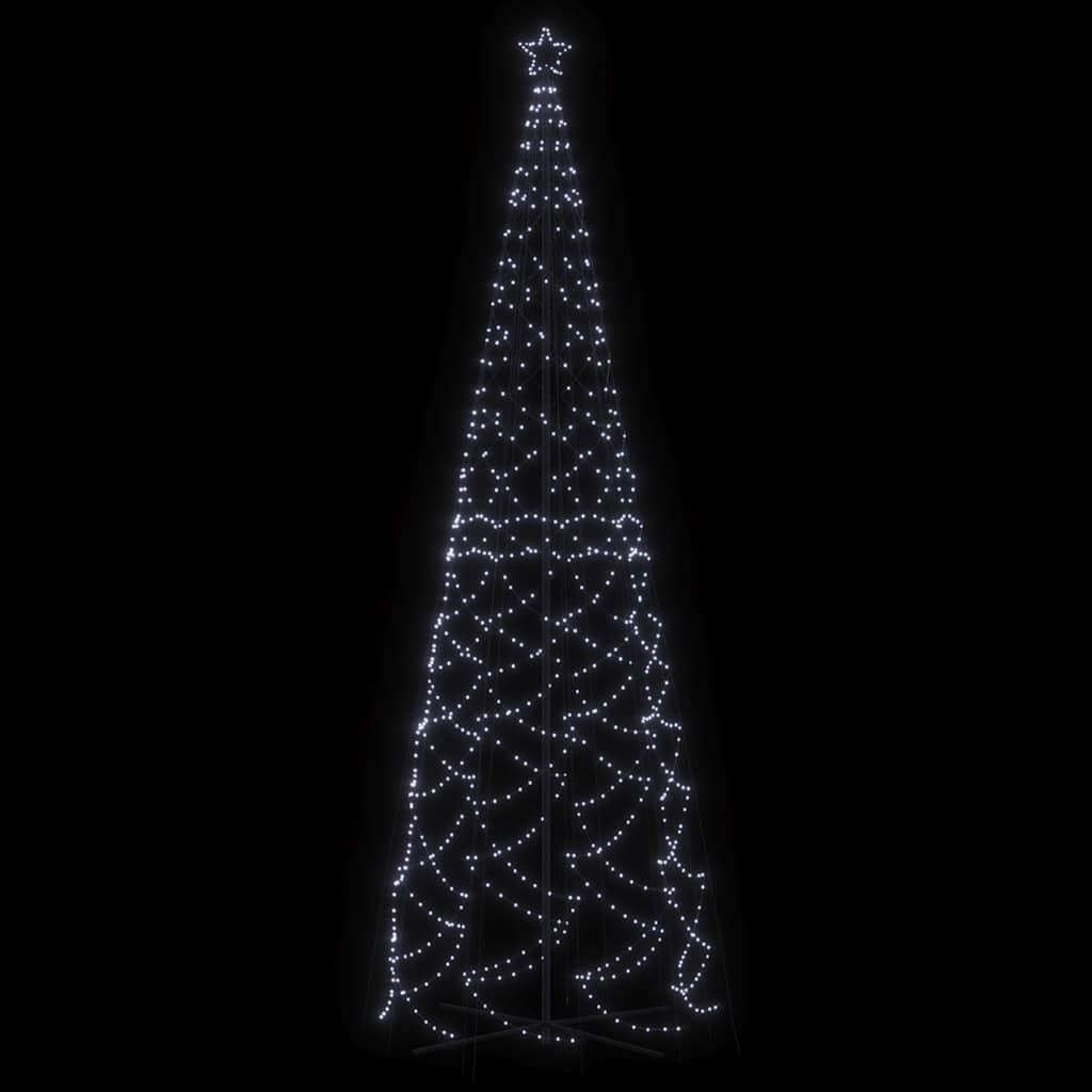 HKM-912659 Illuminated Cone Christmas Tree with 1400 Cool White LEDs, Indoor/Outdoor Use, 160 x 500 cm